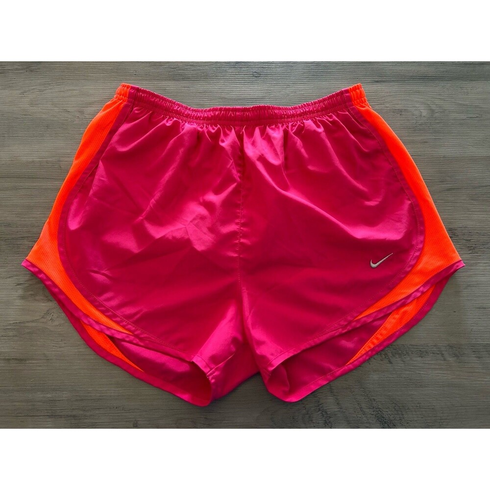 Nike DRI FIT Women's Running Shorts Pink Orange SIZE M